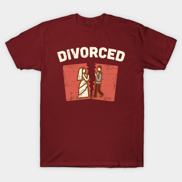 Happily Divorced - Funny Divorce Party T-Shirt by Shirtbubble